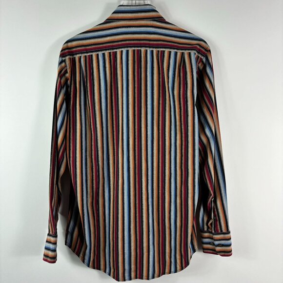 Martin Gordon striped shirt M button down long sl rainbow multicolored office - Picture 6 of 11